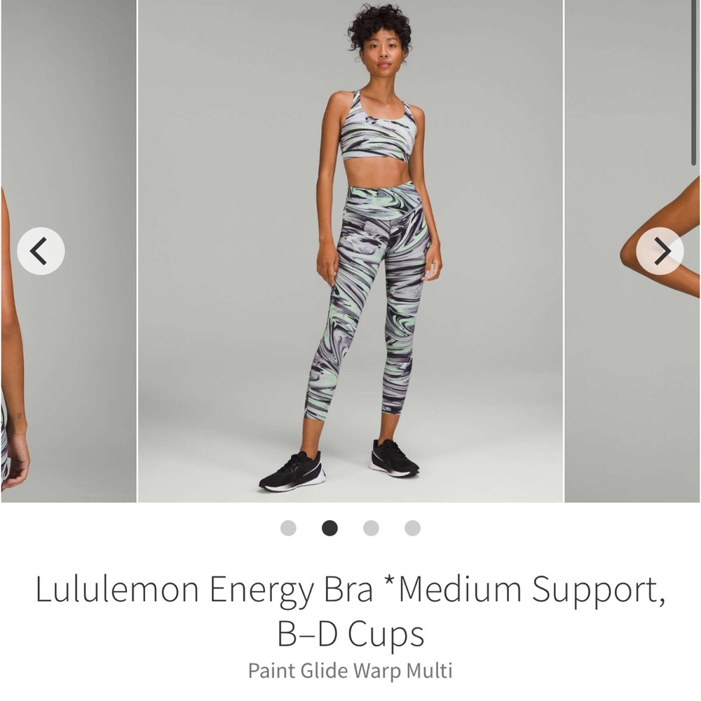 Lululemon set NWT Base pace leggings/energy bra both size 2 limited style